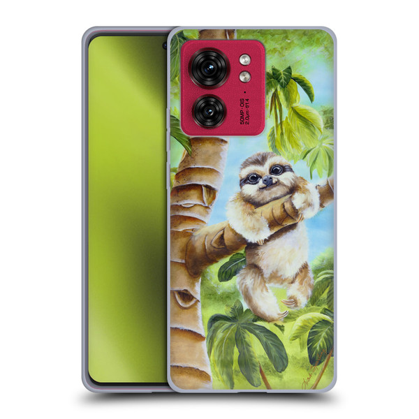 Lisa Sparling Creatures Cutest Sloth Soft Gel Case for Motorola Moto Edge 40