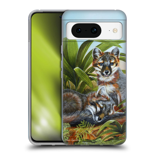 Lisa Sparling Creatures Red Fox Kits Soft Gel Case for Google Pixel 8