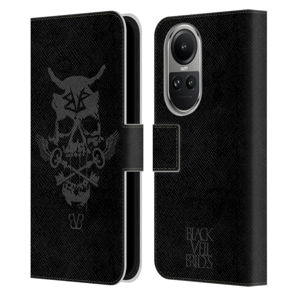 Black Veil Brides Band Art Skull Keys Leather Book Wallet Case Cover For OPPO Reno10 5G / Reno10 Pro 5G