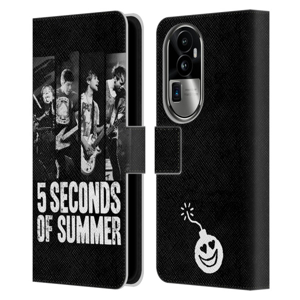 5 Seconds of Summer Posters Strips Leather Book Wallet Case Cover For OPPO Reno10 Pro+