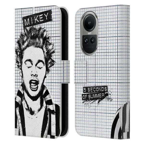 5 Seconds of Summer Solos Grained Mikey Leather Book Wallet Case Cover For OPPO Reno10 5G / Reno10 Pro 5G