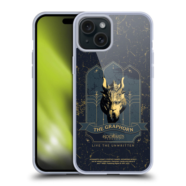 Hogwarts Legacy Graphics The Graphorn Soft Gel Case for Apple iPhone 15 Plus