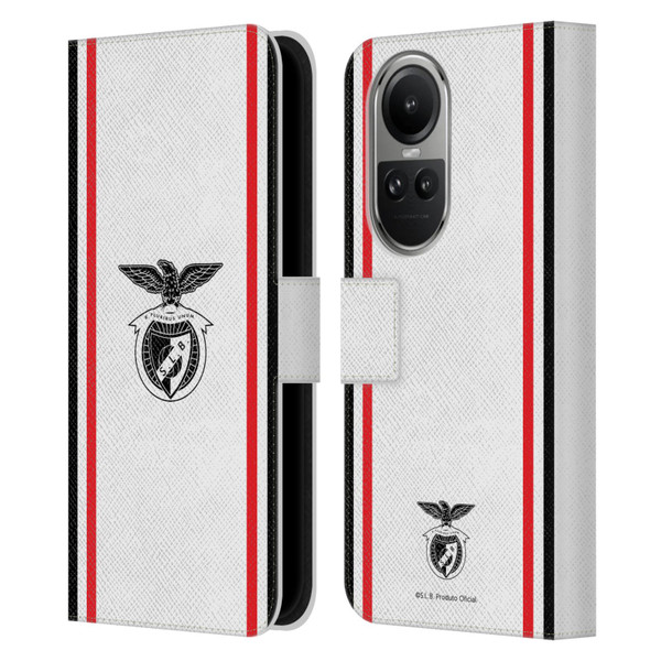 S.L. Benfica 2021/22 Crest Kit Away Leather Book Wallet Case Cover For OPPO Reno10 5G / Reno10 Pro 5G