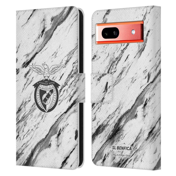 S.L. Benfica 2021/22 Crest Marble Leather Book Wallet Case Cover For Google Pixel 7a