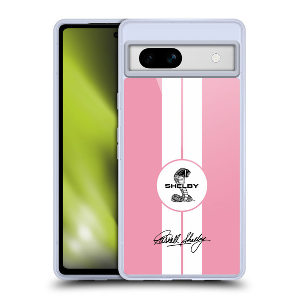 Shelby Car Graphics 1965 427 S/C Pink Soft Gel Case for Google Pixel 7a