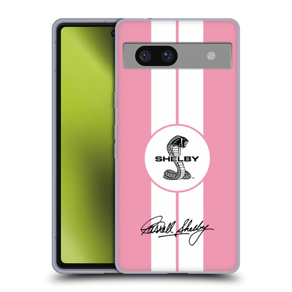 Shelby Car Graphics 1965 427 S/C Pink Soft Gel Case for Google Pixel 7a