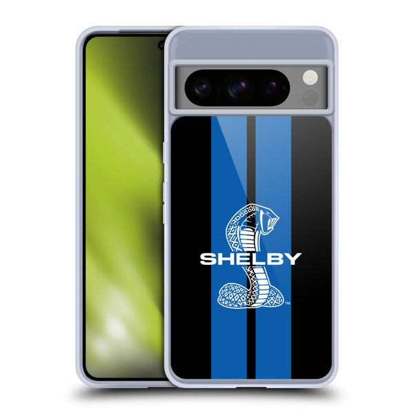 Shelby Car Graphics Blue Soft Gel Case for Google Pixel 8 Pro