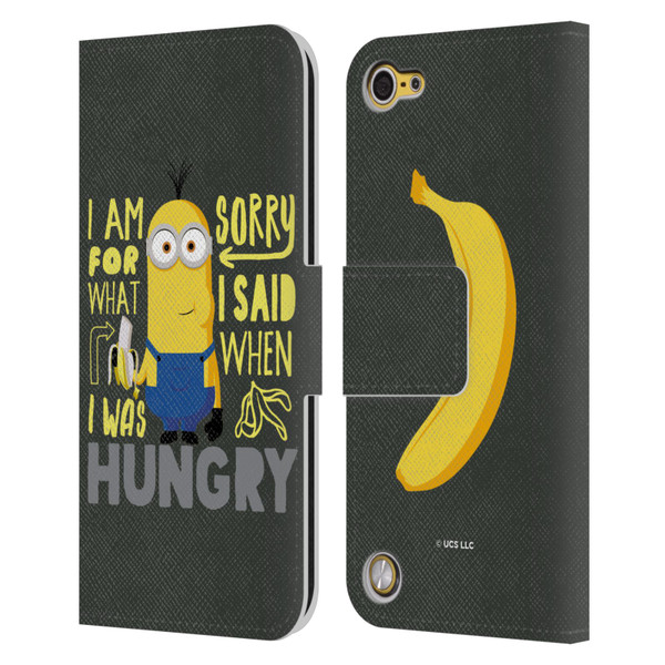 Minions Rise of Gru(2021) Humor Hungry Leather Book Wallet Case Cover For Apple iPod Touch 5G 5th Gen