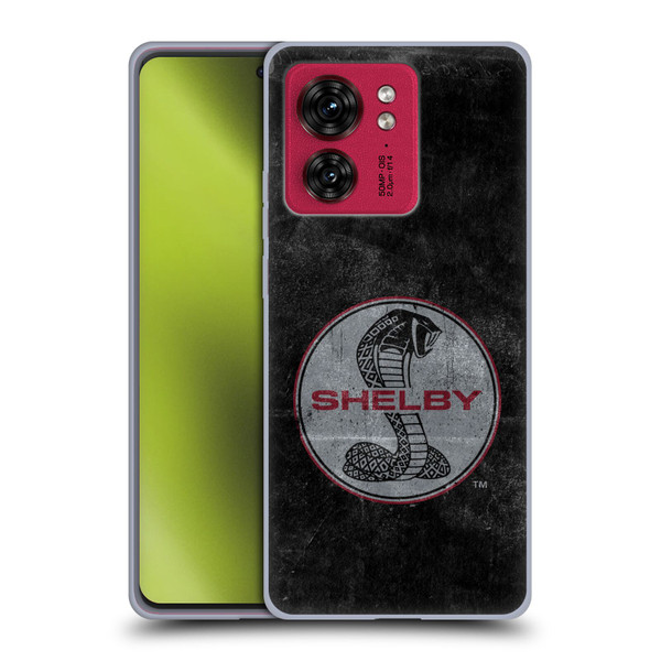 Shelby Logos Distressed Black Soft Gel Case for Motorola Moto Edge 40
