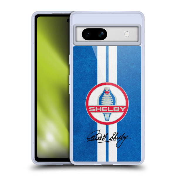 Shelby Logos Distressed Blue Soft Gel Case for Google Pixel 7a