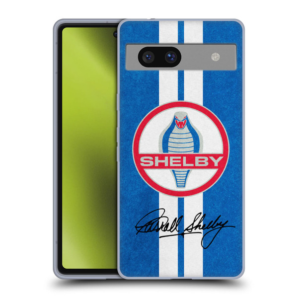 Shelby Logos Distressed Blue Soft Gel Case for Google Pixel 7a