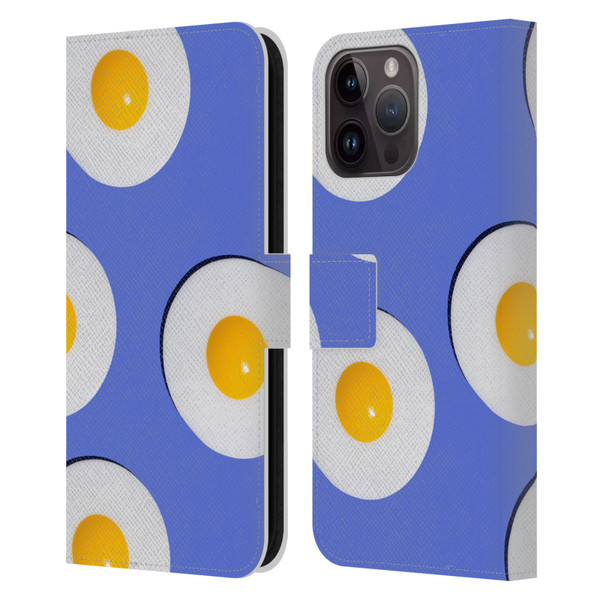 Pepino De Mar Patterns 2 Egg Leather Book Wallet Case Cover For Apple iPhone 15 Pro Max