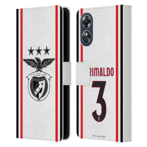 S.L. Benfica 2021/22 Players Away Kit Álex Grimaldo Leather Book Wallet Case Cover For OPPO A17