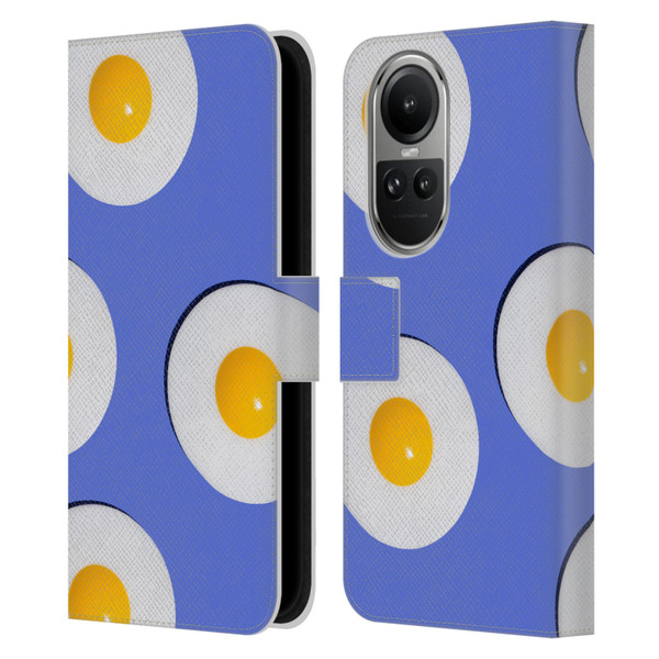 Pepino De Mar Patterns 2 Egg Leather Book Wallet Case Cover For OPPO Reno10 5G / Reno10 Pro 5G