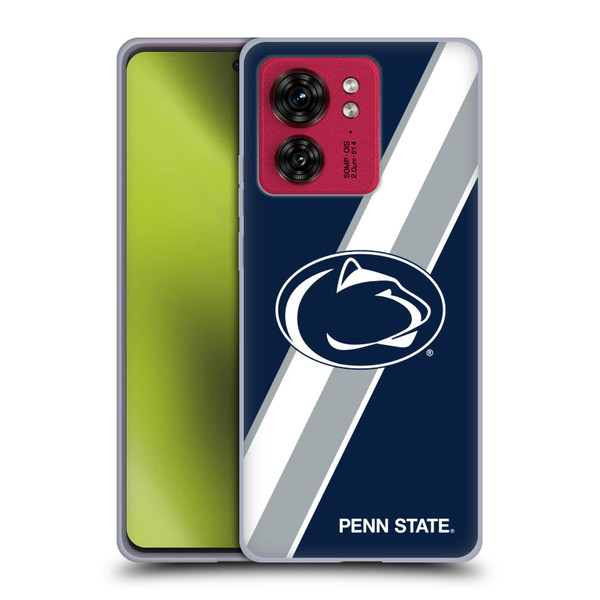 Pennsylvania State University PSU The Pennsylvania State University Stripes Soft Gel Case for Motorola Moto Edge 40