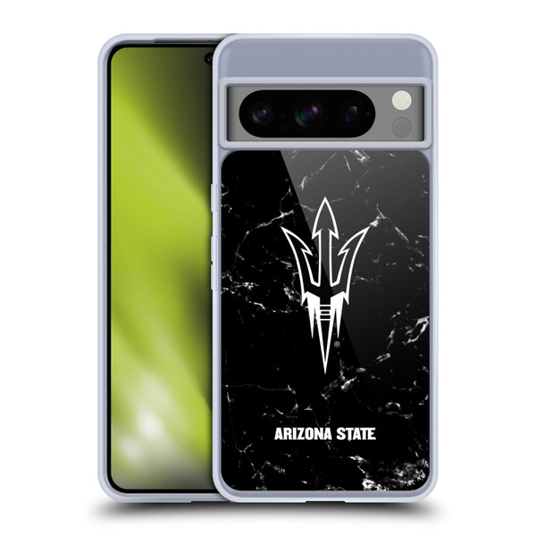 Arizona State University ASU Arizona State University Black And White Marble Soft Gel Case for Google Pixel 8 Pro