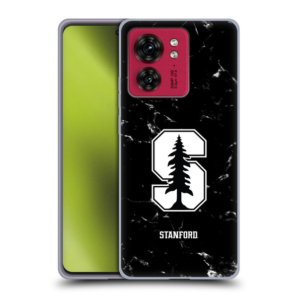 Stanford University The Farm Stanford University Black And White Marble Soft Gel Case for Motorola Moto Edge 40