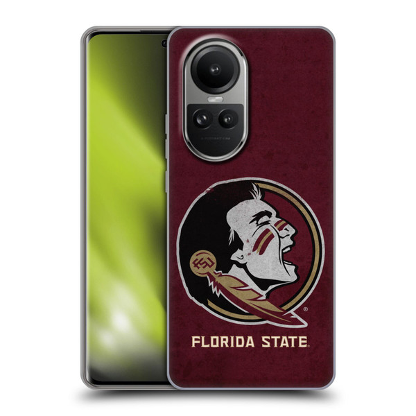 Florida State University FSU Florida State University Distressed Soft Gel Case for OPPO Reno10 5G / Reno10 Pro 5G