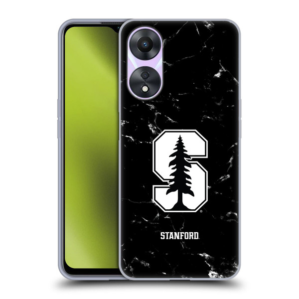 Stanford University The Farm Stanford University Black And White Marble Soft Gel Case for OPPO A78 4G