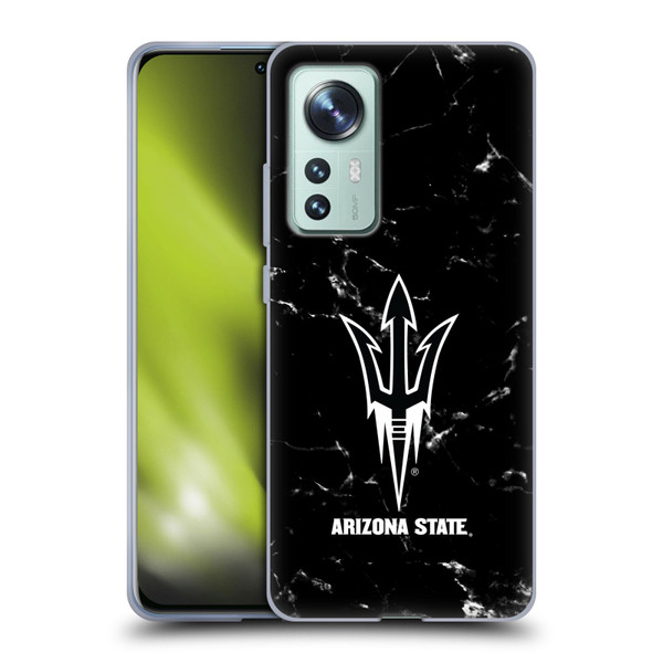 Arizona State University ASU Arizona State University Black And White Marble Soft Gel Case for Xiaomi 12