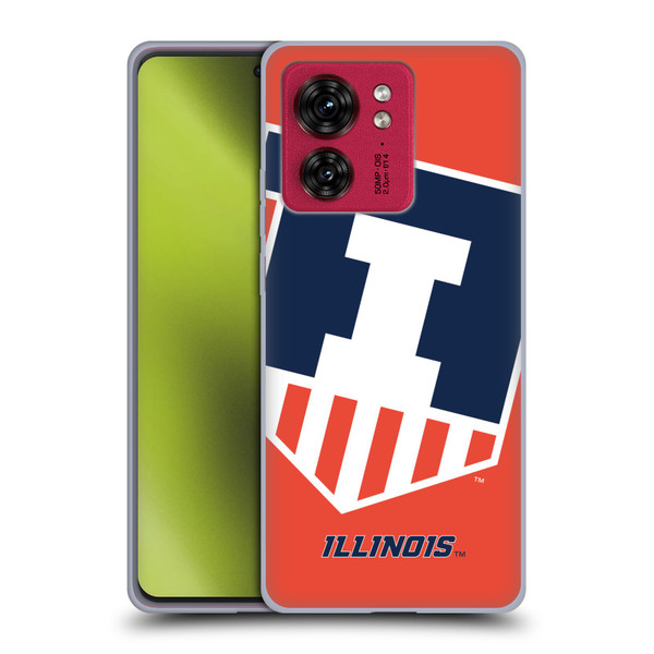 University Of Illinois U Of I University Of Illinois Oversized Icon Soft Gel Case for Motorola Moto Edge 40