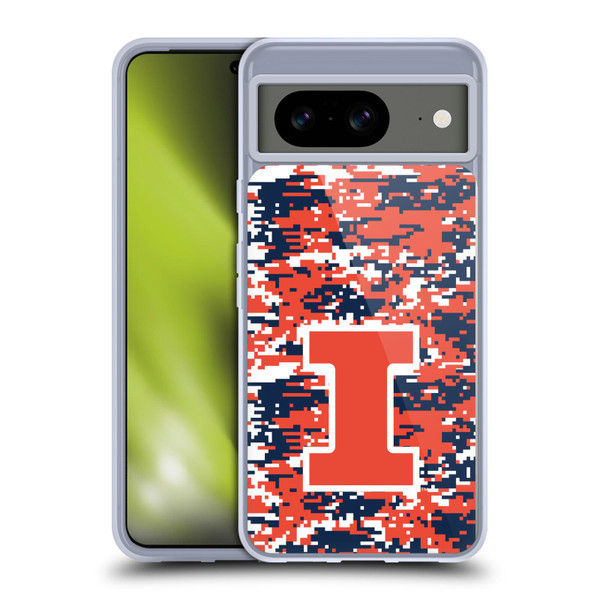 University Of Illinois U Of I University Of Illinois Digital Camouflage Soft Gel Case for Google Pixel 8