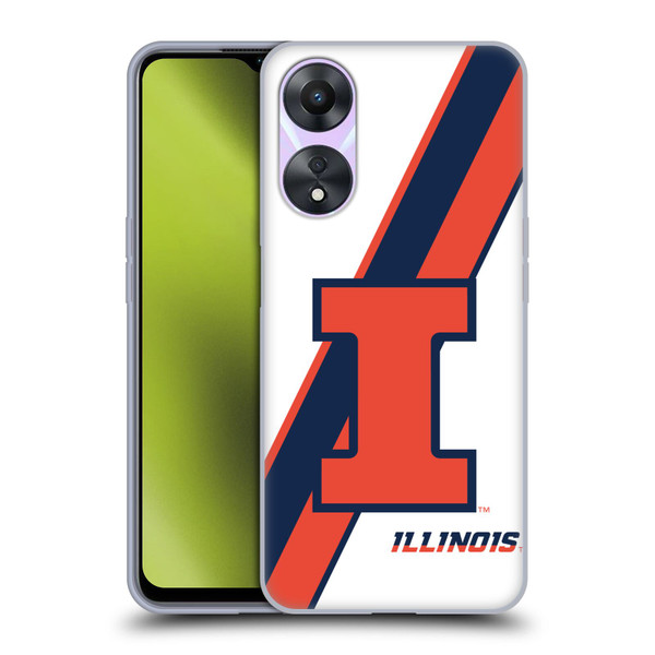 University Of Illinois U Of I University Of Illinois Stripes Soft Gel Case for OPPO A78 4G