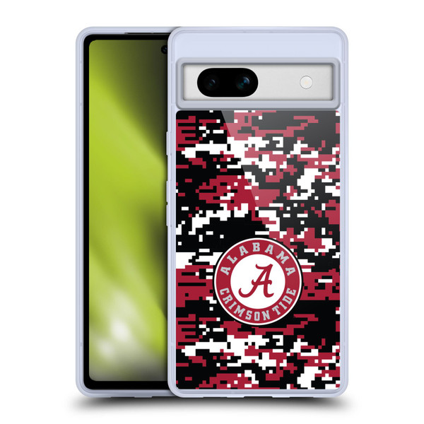 University Of Alabama UA The University Of Alabama Digital Camouflage Soft Gel Case for Google Pixel 7a