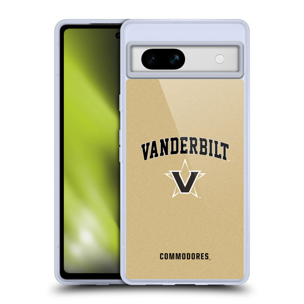 Vanderbilt University Vandy Vanderbilt University Campus Logotype Soft Gel Case for Google Pixel 7a