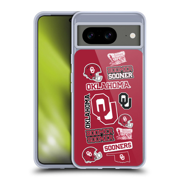 University of Oklahoma OU The University Of Oklahoma Art Collage Soft Gel Case for Google Pixel 8