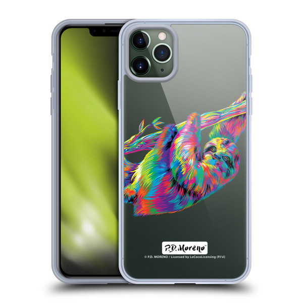 P.D. Moreno Animals Sloth Soft Gel Case for Apple iPhone 11 Pro Max