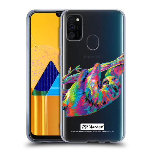 P.D. Moreno Animals Sloth Soft Gel Case for Samsung Galaxy M30s (2019)/M21 (2020)