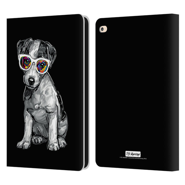 P.D. Moreno Black And White Dogs Jack Russell Leather Book Wallet Case Cover For Apple iPad Air 2 (2014)