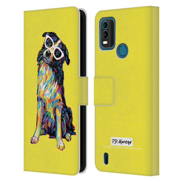 P.D. Moreno Dogs Border Collie Leather Book Wallet Case Cover For Nokia G11 Plus