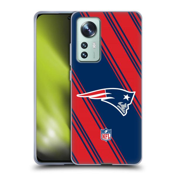 NFL New England Patriots Artwork Stripes Soft Gel Case for Xiaomi 12