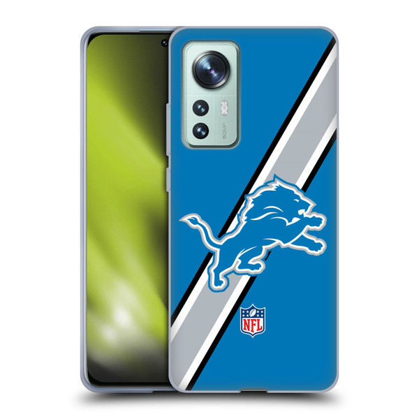 NFL Detroit Lions Logo Stripes Soft Gel Case for Xiaomi 12