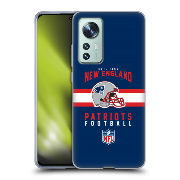 NFL New England Patriots Graphics Helmet Typography Soft Gel Case for Xiaomi 12