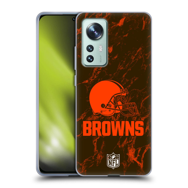 NFL Cleveland Browns Graphics Coloured Marble Soft Gel Case for Xiaomi 12