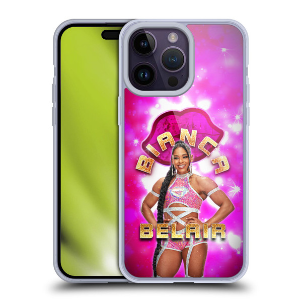 WWE Bianca Belair Portrait Soft Gel Case for Apple iPhone 14 Pro Max