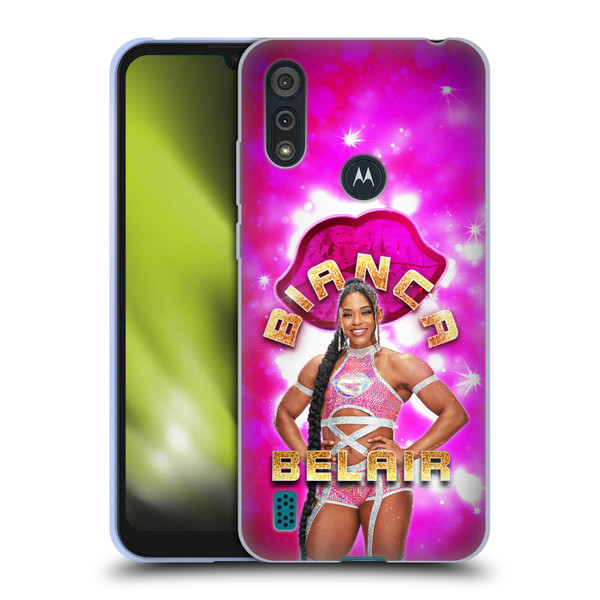 WWE Bianca Belair Portrait Soft Gel Case for Motorola Moto E6s (2020)