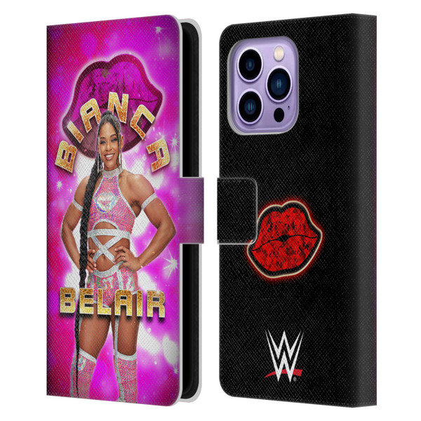 WWE Bianca Belair Portrait Leather Book Wallet Case Cover For Apple iPhone 14 Pro Max