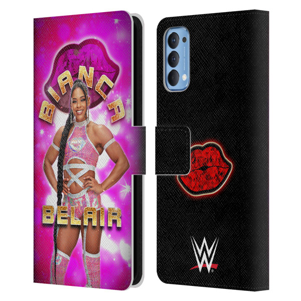 WWE Bianca Belair Portrait Leather Book Wallet Case Cover For OPPO Reno 4 5G
