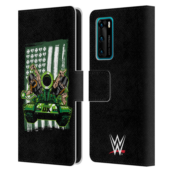 WWE D-Generation X Flag Leather Book Wallet Case Cover For Huawei P40 5G