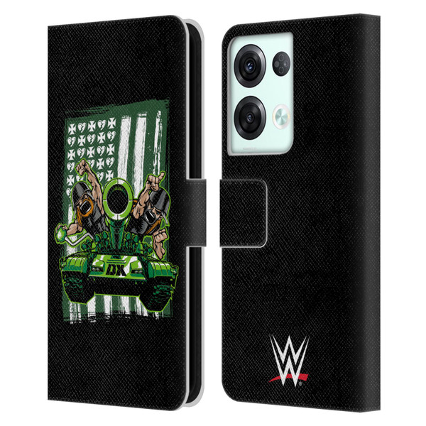 WWE D-Generation X Flag Leather Book Wallet Case Cover For OPPO Reno8 Pro