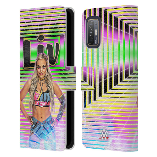 WWE Liv Morgan Portrait Leather Book Wallet Case Cover For HTC Desire 21 Pro 5G