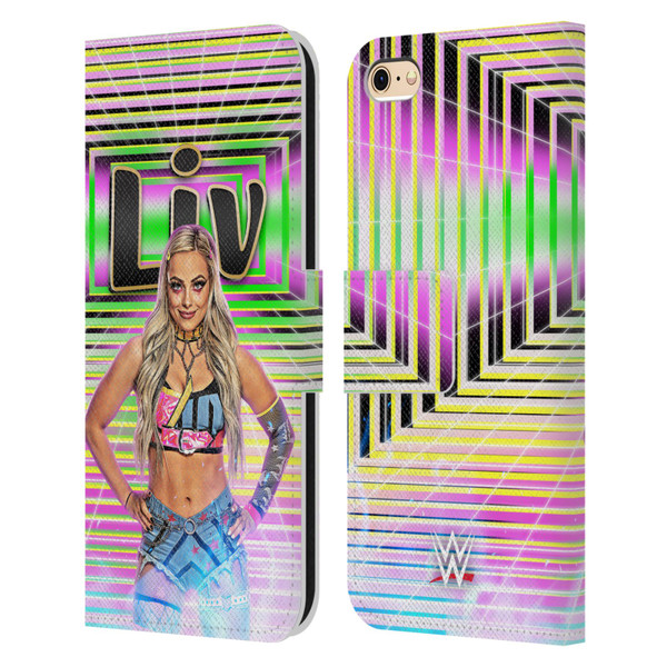 WWE Liv Morgan Portrait Leather Book Wallet Case Cover For Apple iPhone 6 / iPhone 6s