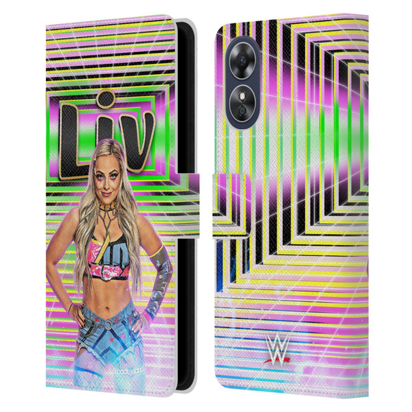 WWE Liv Morgan Portrait Leather Book Wallet Case Cover For OPPO A17