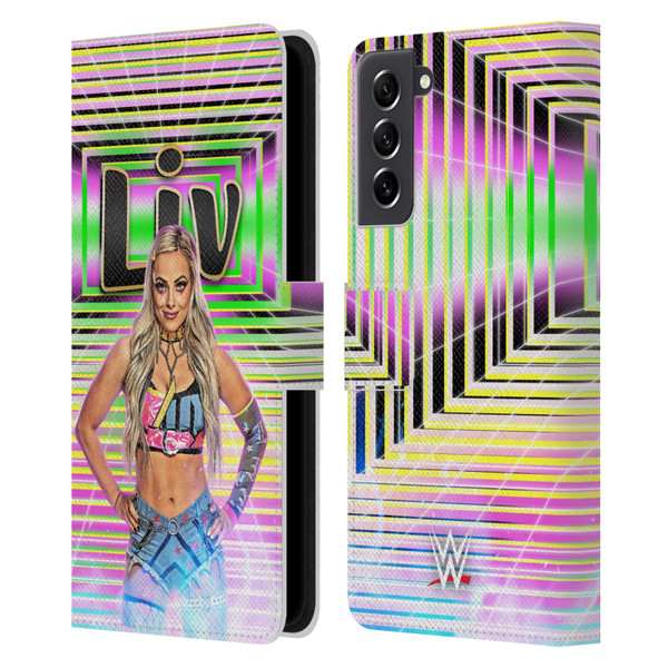 WWE Liv Morgan Portrait Leather Book Wallet Case Cover For Samsung Galaxy S21 FE 5G