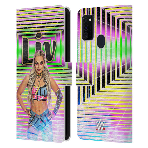 WWE Liv Morgan Portrait Leather Book Wallet Case Cover For Samsung Galaxy M30s (2019)/M21 (2020)