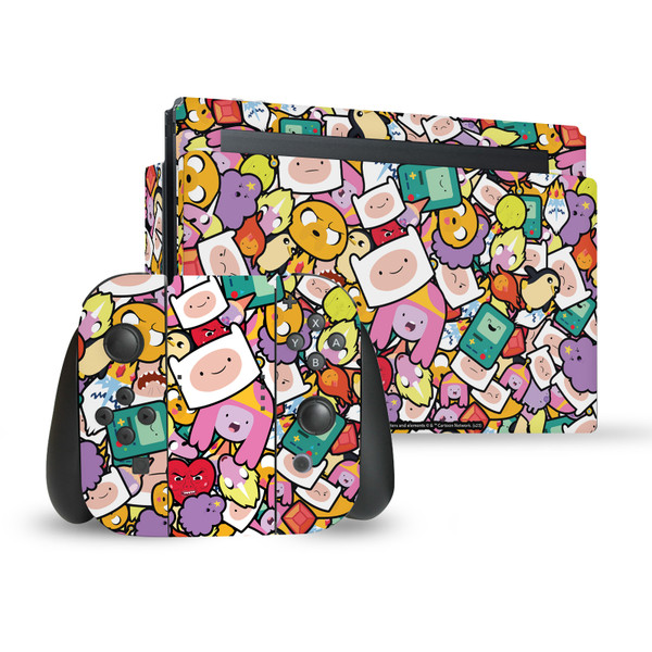 Adventure Time Graphics Pattern Vinyl Sticker Skin Decal Cover for Nintendo Switch Bundle